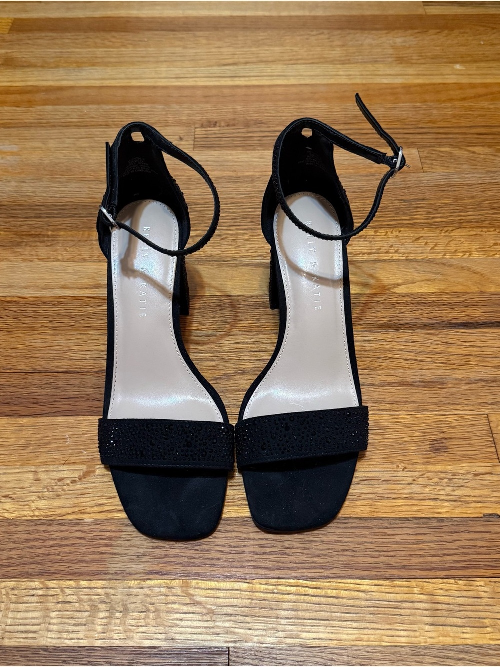 Black Rhinestone Heels